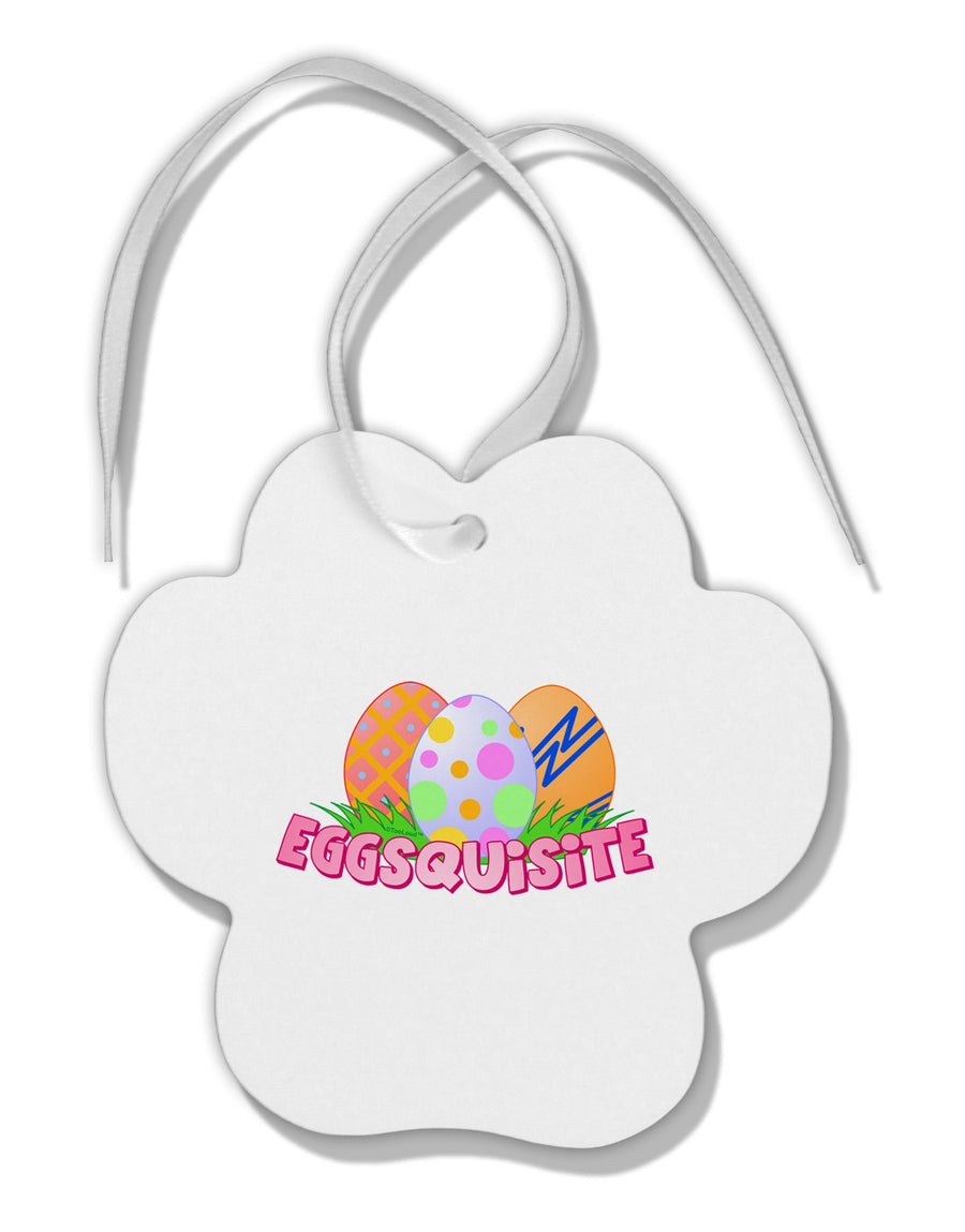 Eggsquisite Paw Print Shaped Ornament by TooLoud-Ornament-TooLoud-White-Davson Sales