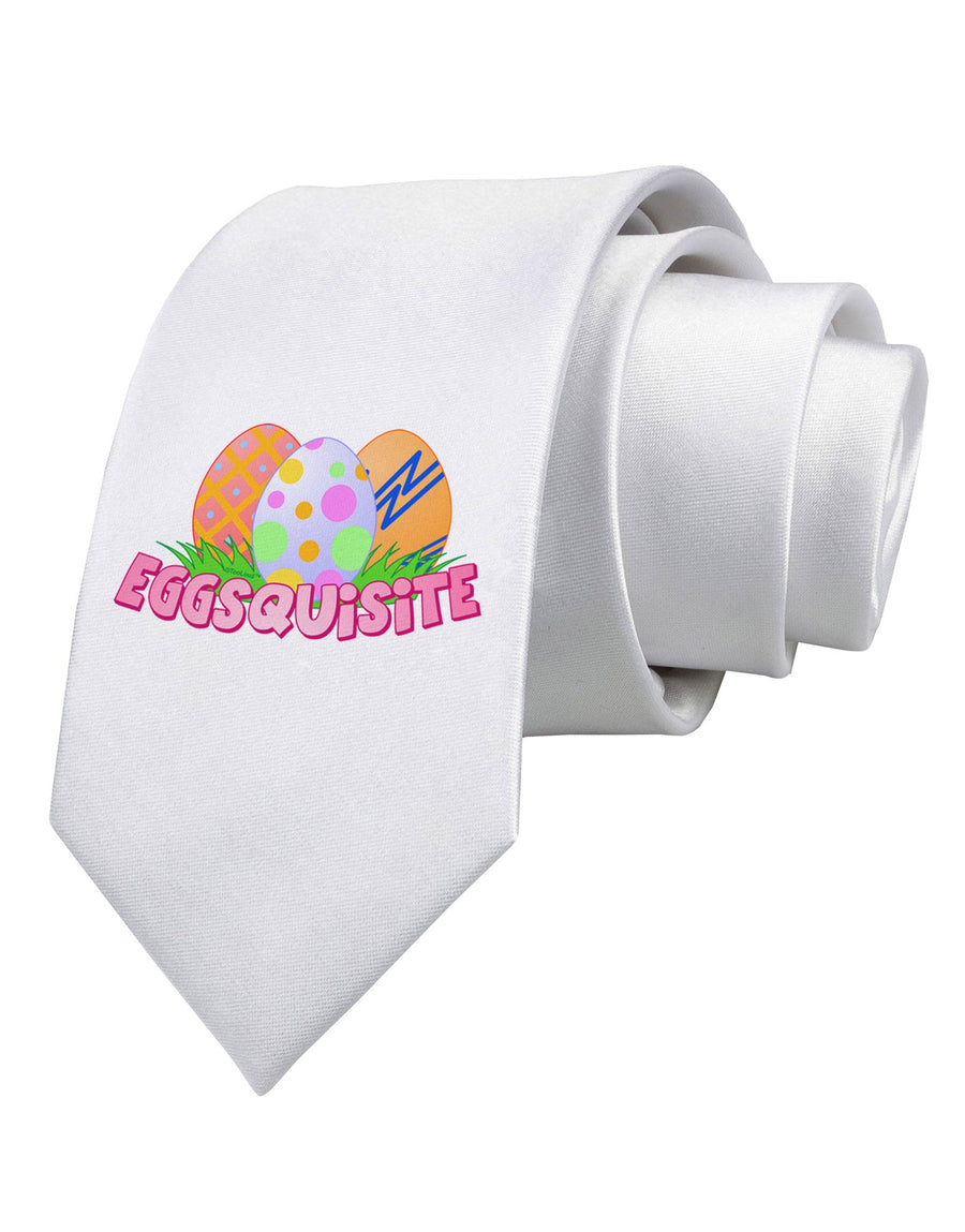 Eggsquisite Printed White Necktie