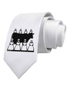 Eight Maids A Milking Printed White Necktie