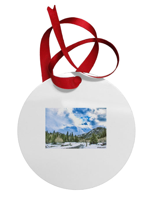 El Dora CO Circular Metal Ornament-Ornament-TooLoud-White-Davson Sales