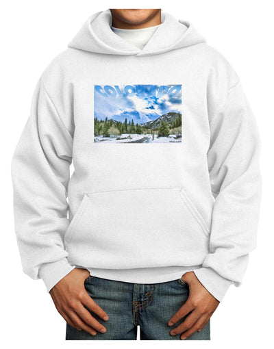 El Dora CO with Text Youth Hoodie Pullover Sweatshirt-Youth Hoodie-TooLoud-White-XS-Davson Sales