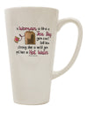 Eleanor R 16 Ounce Conical Latte Coffee Mug - Perfect Choice for Tea Lovers-Conical Latte Mug-TooLoud-White-Davson Sales