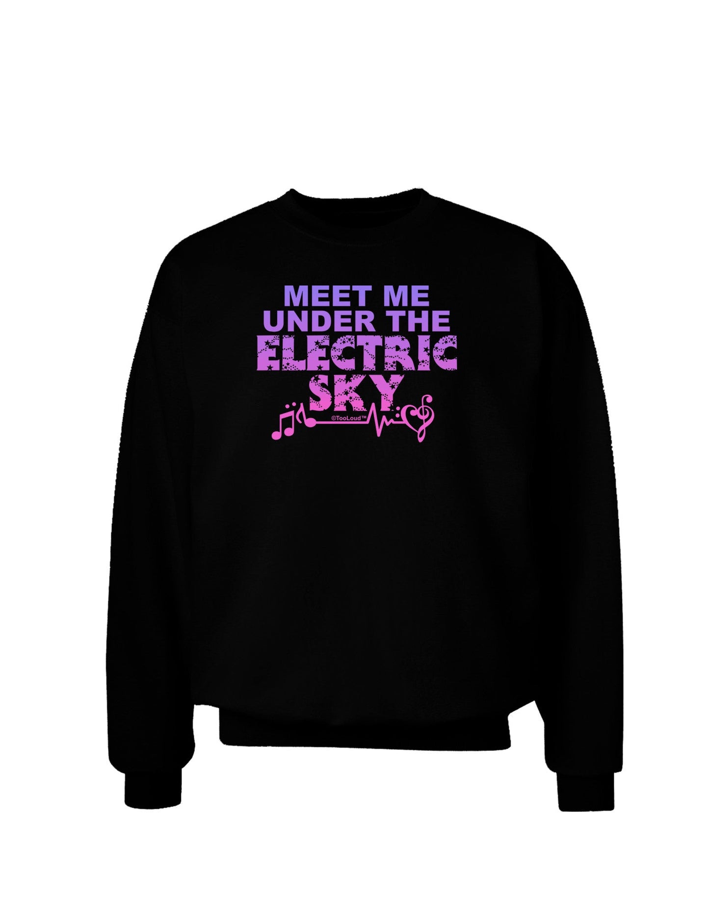 Electric Sky Color Adult Dark Sweatshirt-Sweatshirts-TooLoud-Black-Small-Davson Sales