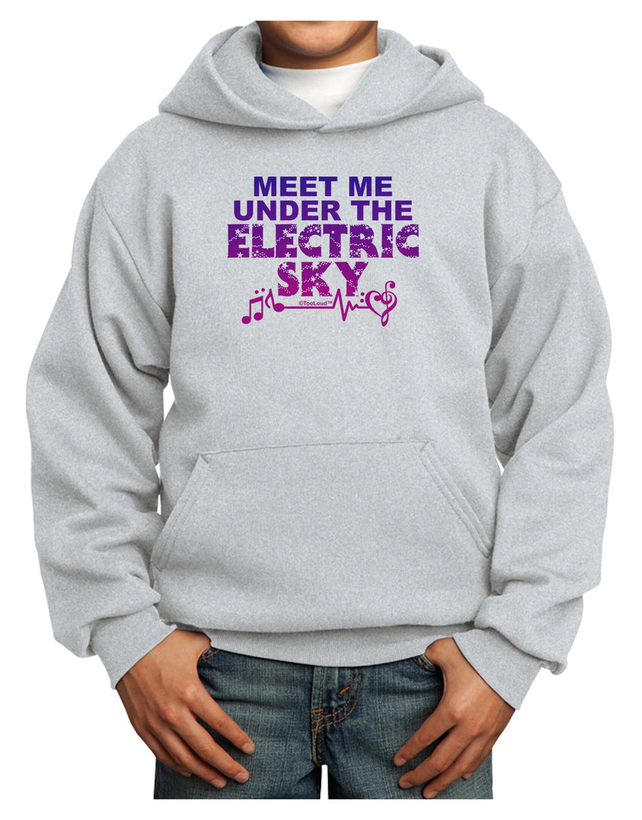 Electric Sky Color Youth Hoodie Pullover Sweatshirt-Youth Hoodie-TooLoud-White-XS-Davson Sales