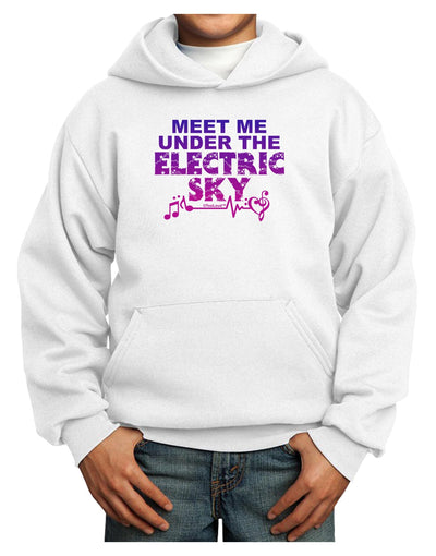 Electric Sky Color Youth Hoodie Pullover Sweatshirt-Youth Hoodie-TooLoud-White-XS-Davson Sales