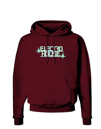 Electro House Bolt Dark Hoodie Sweatshirt-Hoodie-TooLoud-Maroon-Small-Davson Sales