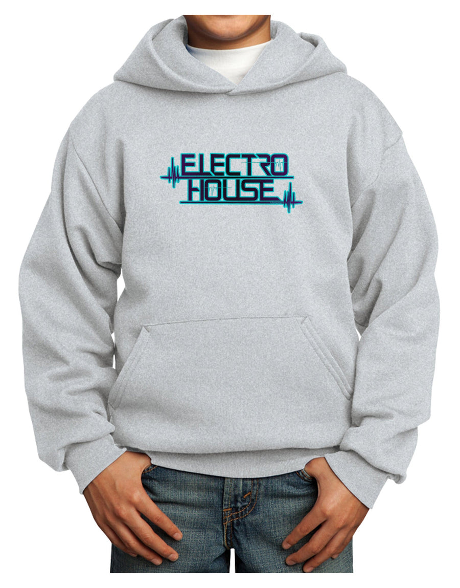 Electro House Bolt Youth Hoodie Pullover Sweatshirt-Youth Hoodie-TooLoud-White-XS-Davson Sales