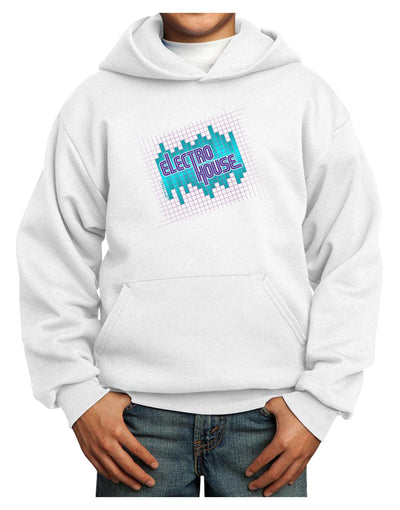 Electro House Equalizer Youth Hoodie Pullover Sweatshirt-Youth Hoodie-TooLoud-White-XS-Davson Sales