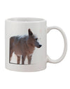 Elegant 11 oz Coffee Mug with Stunning Full White Wolf Print - TooLoud-11 OZ Coffee Mug-TooLoud-White-Davson Sales