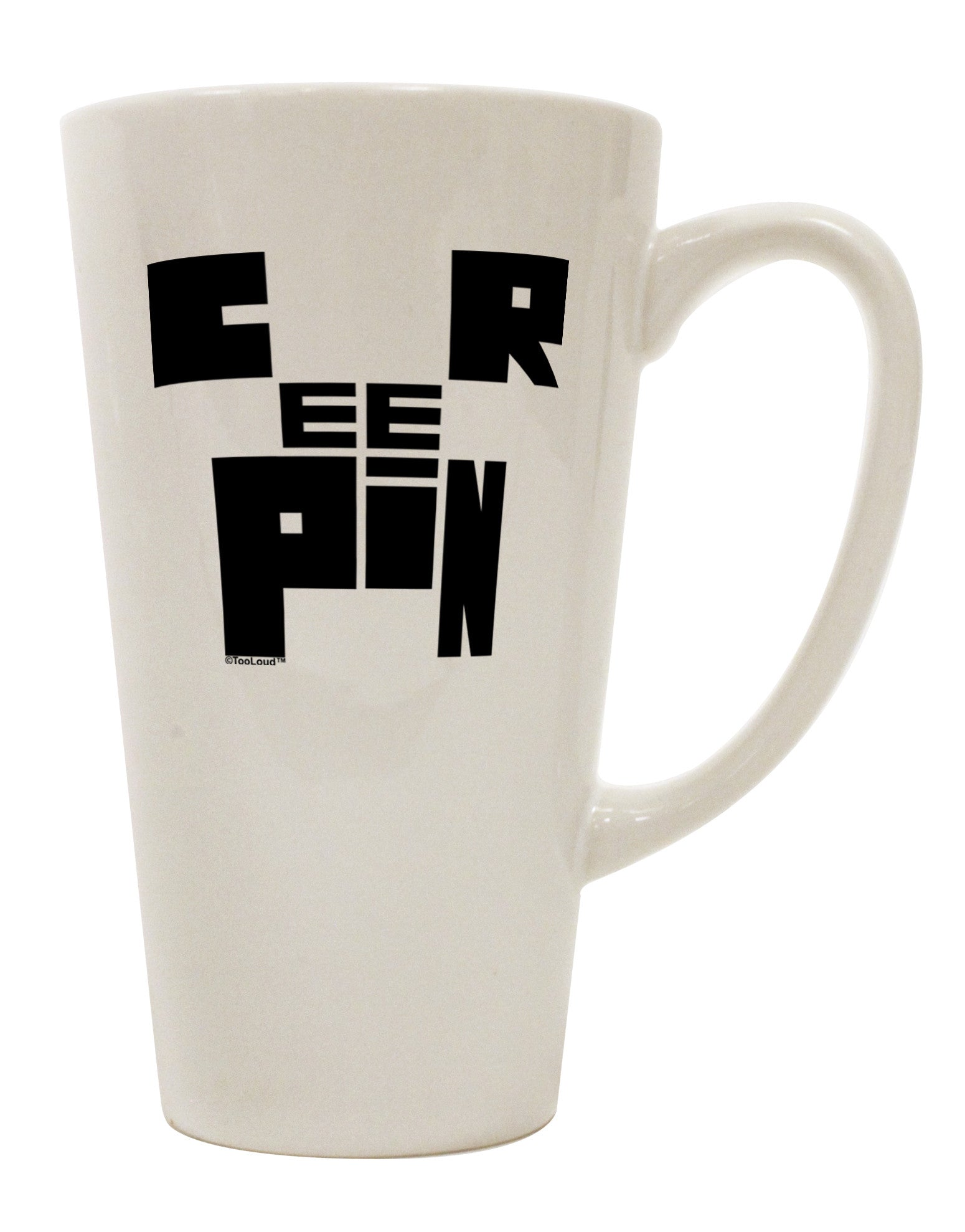 Elegant 16 Ounce Conical Latte Coffee Mug - Perfect for Coffee Connoisseurs TooLoud-Conical Latte Mug-TooLoud-White-Davson Sales