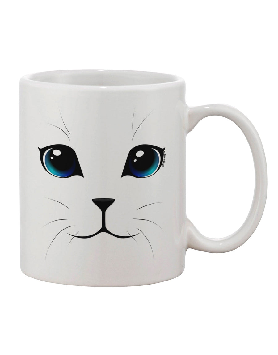 Elegant and Charming Blue-Eyed Cat Face Printed 11 oz Coffee Mug - TooLoud-11 OZ Coffee Mug-TooLoud-White-Davson Sales