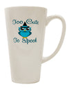 Elegant and Charming Blue Owl Conical Latte Coffee Mug - TooLoud-Conical Latte Mug-TooLoud-White-Davson Sales