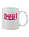 Elegant and Charming Boo Text Pink Printed 11 oz Coffee Mug - TooLoud-11 OZ Coffee Mug-TooLoud-White-Davson Sales