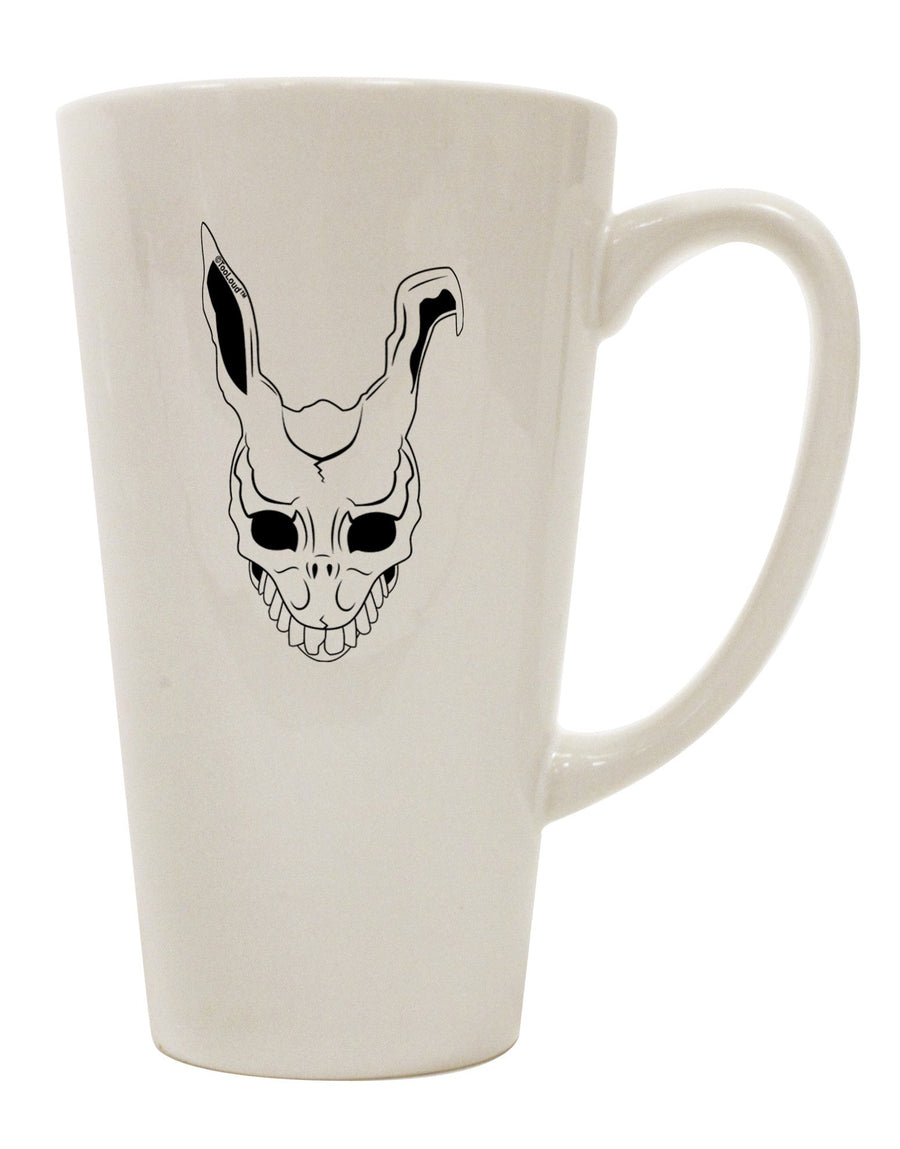 Elegant and Charming Scary Face Bunny White 16 Ounce Conical Latte Coffee Mug - TooLoud-Conical Latte Mug-TooLoud-White-Davson Sales