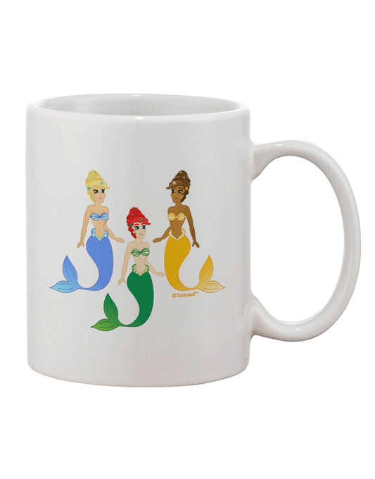 Elegant and Enchanting Three Mermaids 11 oz Coffee Mug - TooLoud-11 OZ Coffee Mug-TooLoud-White-Davson Sales