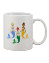 Elegant and Enchanting Three Mermaids 11 oz Coffee Mug - TooLoud-11 OZ Coffee Mug-TooLoud-White-Davson Sales