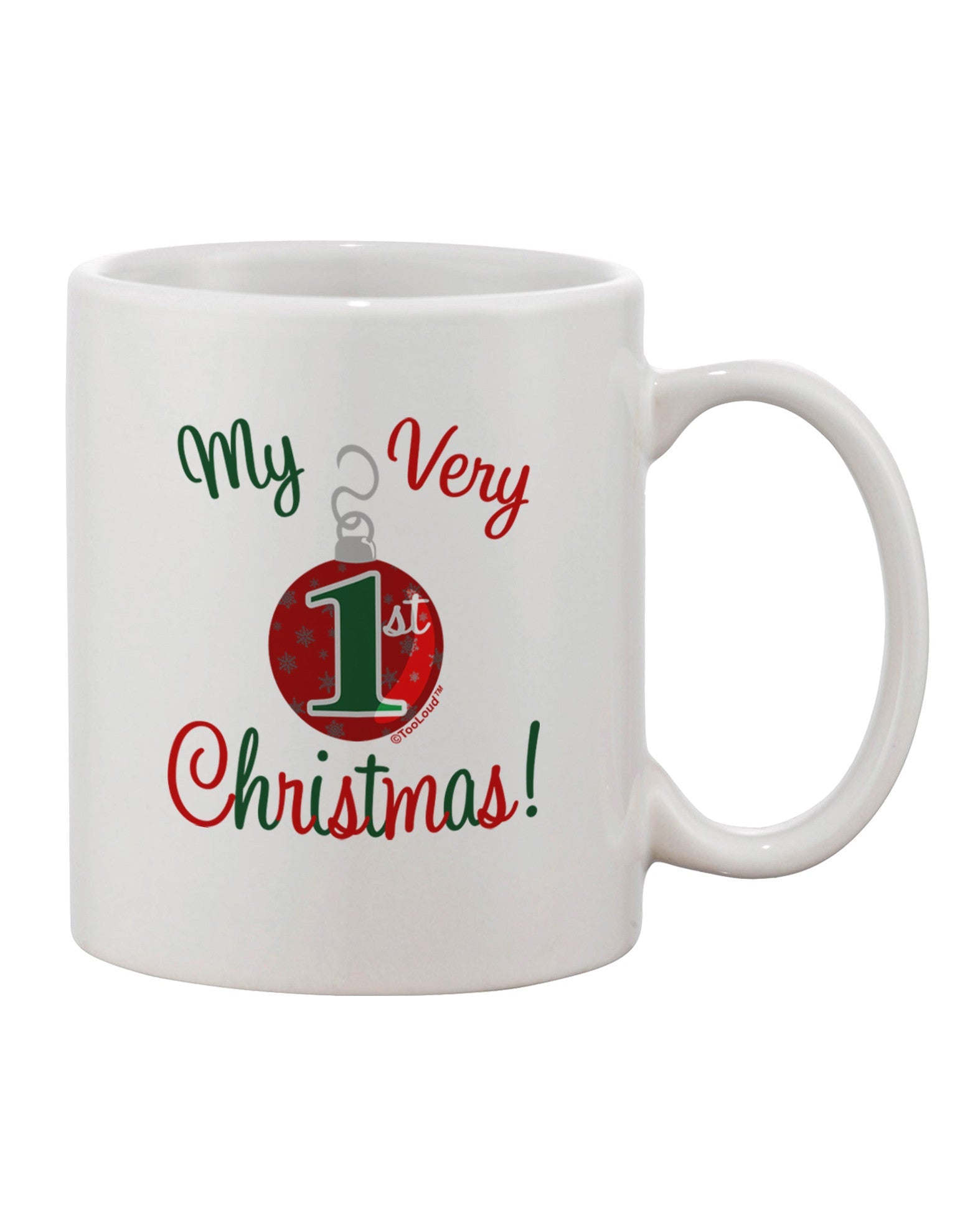 Elegant and Festive 11 oz Christmas Coffee Mug - TooLoud-11 OZ Coffee Mug-TooLoud-White-Davson Sales