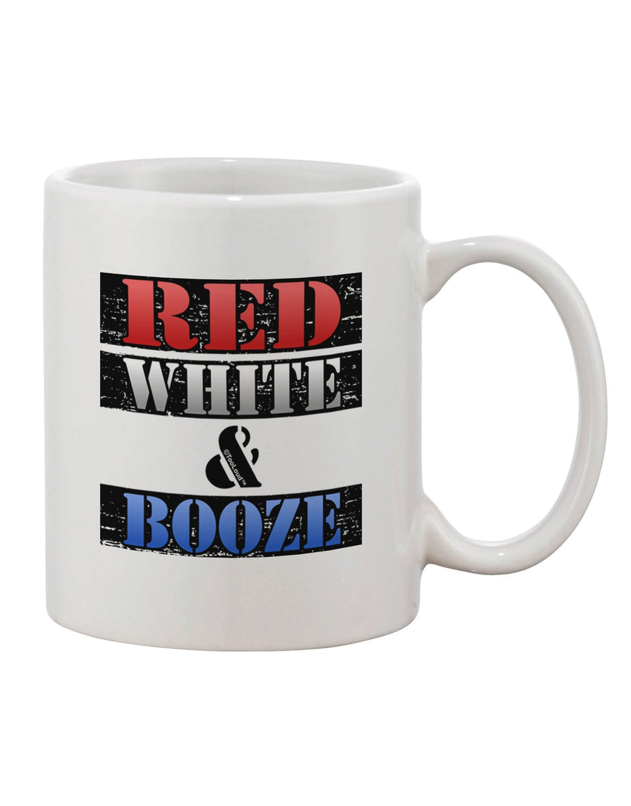 Elegant and Vibrant Red White & Booze Printed 11 oz Coffee Mug - TooLoud-11 OZ Coffee Mug-TooLoud-White-Davson Sales