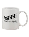 Elegant and Whimsical Six Geese A Laying Text Printed 11 oz Coffee Mug - TooLoud-11 OZ Coffee Mug-TooLoud-White-Davson Sales