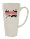 Elegant Anime Eyes Lewd 16 Ounce Conical Latte Coffee Mug - Expertly Crafted by TooLoud-Conical Latte Mug-TooLoud-White-Davson Sales