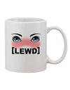 Elegant Anime Eyes Lewd Printed 11 oz Coffee Mug - Expertly Crafted by TooLoud-11 OZ Coffee Mug-TooLoud-White-Davson Sales