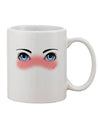 Elegant Anime Eyes Printed 11 oz Coffee Mug - Expertly Crafted by TooLoud-11 OZ Coffee Mug-TooLoud-White-Davson Sales