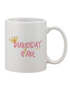 Elegant Birthday Celebration - Regal Crown and Enchanting Wand Printed 11 oz Coffee Mug by TooLoud-11 OZ Coffee Mug-TooLoud-White-Davson Sales