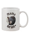 Elegant Black Bear - Mama Bear Design on a Premium 11 oz Coffee Mug - TooLoud-11 OZ Coffee Mug-TooLoud-White-Davson Sales