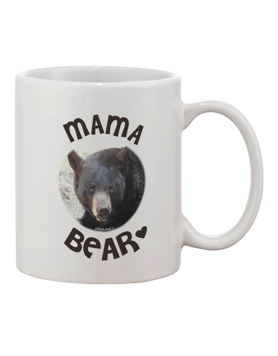 Elegant Black Bear - Mama Bear Design on a Premium 11 oz Coffee Mug - TooLoud-11 OZ Coffee Mug-TooLoud-White-Davson Sales