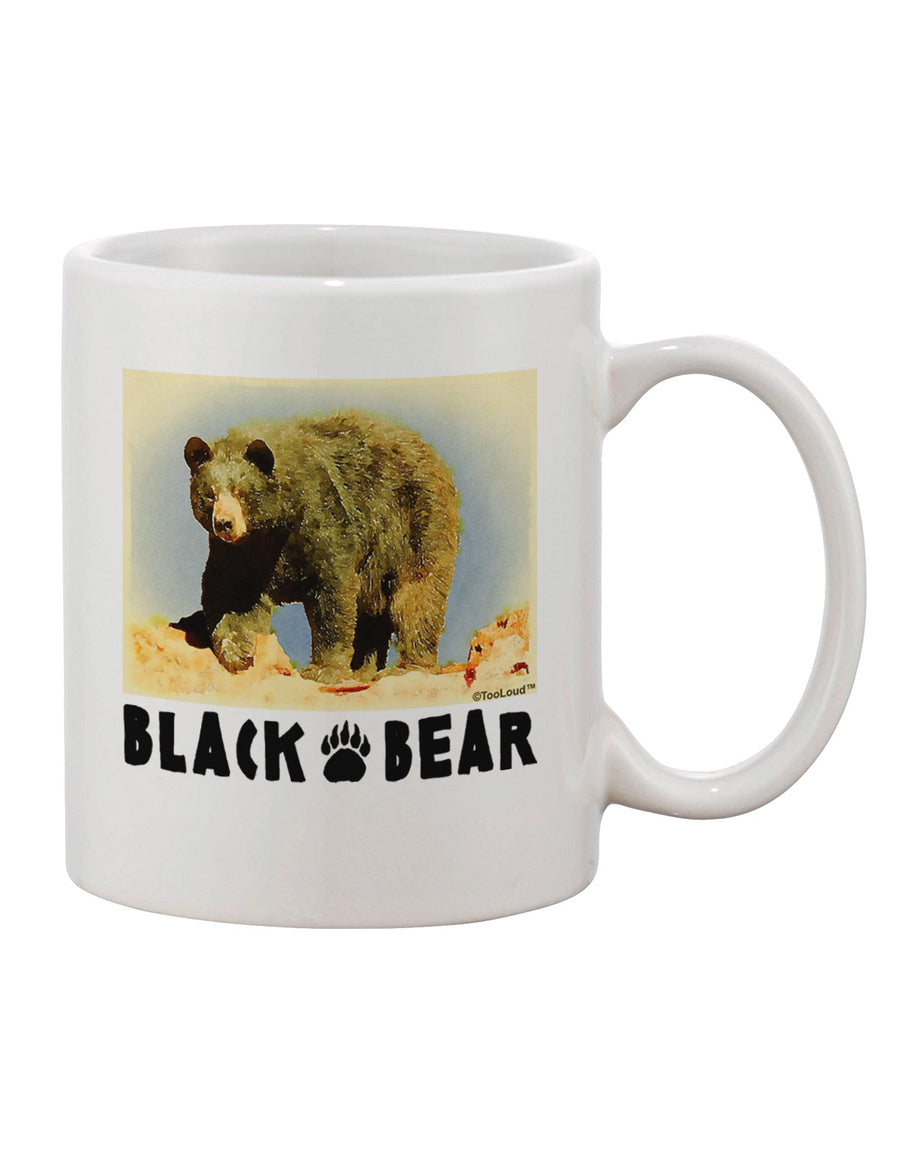 Elegant Black Bear Watercolor Printed 11 oz Coffee Mug - Perfect for Coffee Connoisseurs TooLoud-11 OZ Coffee Mug-TooLoud-White-Davson Sales