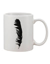 Elegant Black Feather Printed 11 oz Coffee Mug - TooLoud-11 OZ Coffee Mug-TooLoud-White-Davson Sales