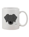 Elegant Black Labrador Retriever Dog Printed 11 oz Coffee Mug - Expertly Crafted by TooLoud-11 OZ Coffee Mug-TooLoud-White-Davson Sales