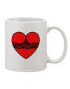 Elegant Black Lace Panty Heart Printed 11 oz Coffee Mug - Perfect for Sipping in Style TooLoud-11 OZ Coffee Mug-TooLoud-White-Davson Sales