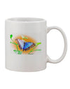 Elegant Blue Watercolor Butterfly Print Coffee Mug - Perfect for Sipping in Style TooLoud-11 OZ Coffee Mug-TooLoud-White-Davson Sales