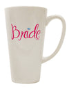 Elegant Bride Design - Sparkling Diamond - Vibrant 16 Ounce Conical Latte Coffee Mug - TooLoud-Conical Latte Mug-TooLoud-White-Davson Sales