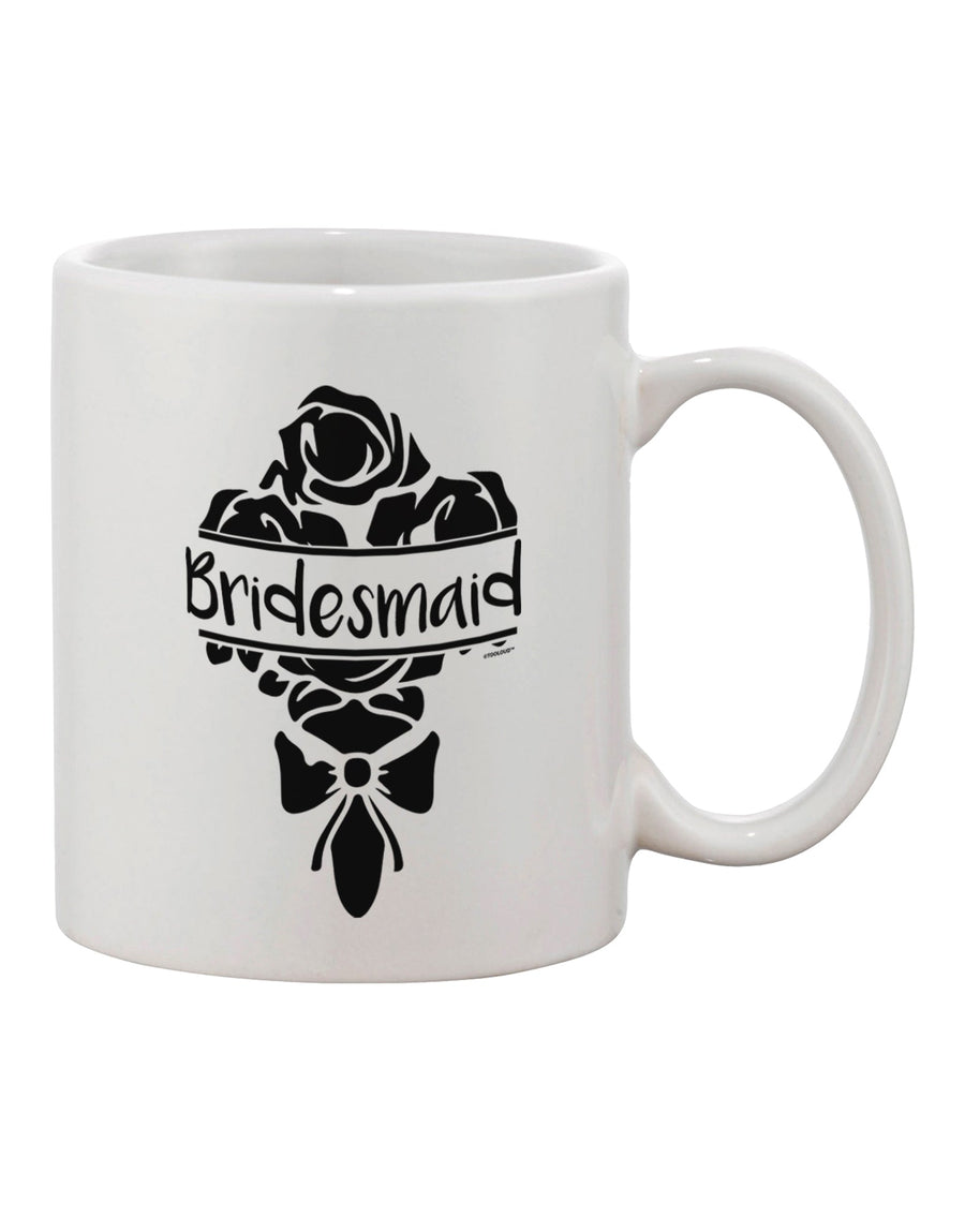 Elegant Bridesmaid Bouquet Silhouette 11 oz Coffee Mug - Expertly Crafted Drinkware-11 OZ Coffee Mug-TooLoud-Davson Sales