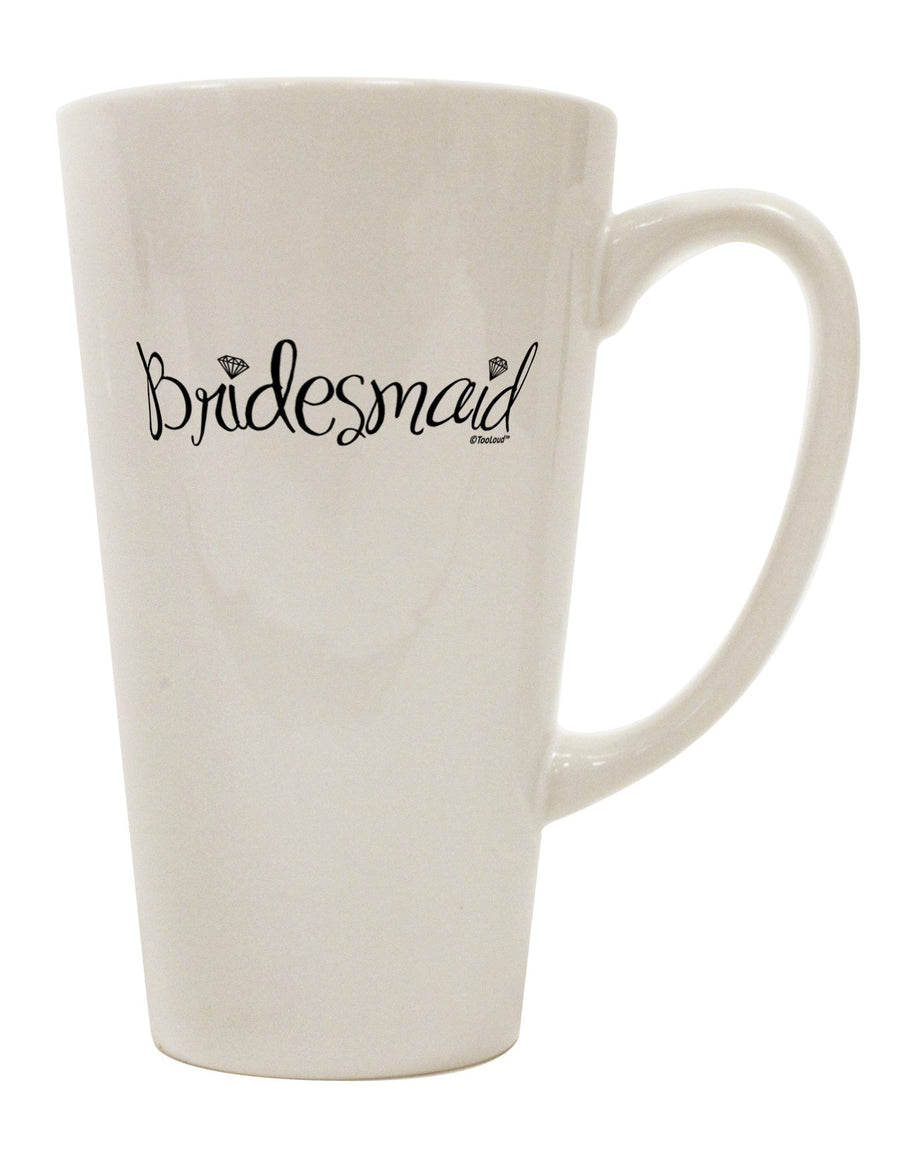 Elegant Bridesmaid Design - Sparkling Diamonds 16 Ounce Conical Latte Coffee Mug - TooLoud-Conical Latte Mug-TooLoud-White-Davson Sales