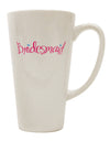 Elegant Bridesmaid Design with Dazzling Diamonds - Vibrant Color 16 Ounce Conical Latte Coffee Mug - TooLoud-Conical Latte Mug-TooLoud-White-Davson Sales