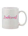 Elegant Bridesmaid Design with Diamond Accents - Vibrant Color Printed 11 oz Coffee Mug - TooLoud-11 OZ Coffee Mug-TooLoud-White-Davson Sales