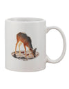 Elegant Buck Silhouette Printed 11 oz Coffee Mug - TooLoud-11 OZ Coffee Mug-TooLoud-White-Davson Sales