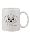 Elegant Bulldog - Exquisite White Printed 11 oz Coffee Mug by TooLoud-11 OZ Coffee Mug-TooLoud-White-Davson Sales