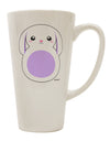 Elegant Bunny with Delicate Floppy Ears - Lavender 16 Ounce Conical Latte Coffee Mug by TooLoud-Conical Latte Mug-TooLoud-White-Davson Sales