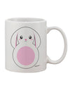 Elegant Bunny with Delicate Floppy Ears - Pink Printed 11 oz Coffee Mug - TooLoud-11 OZ Coffee Mug-TooLoud-White-Davson Sales