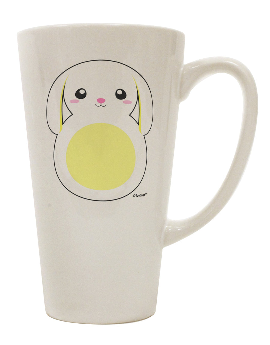 Elegant Bunny with Delicate Floppy Ears - Vibrant Yellow 16 Ounce Conical Latte Coffee Mug by TooLoud-Conical Latte Mug-TooLoud-White-Davson Sales