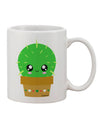 Elegant Cactus-inspired 11 oz Coffee Mug - Crafted by a Drinkware Expert-11 OZ Coffee Mug-TooLoud-White-Davson Sales