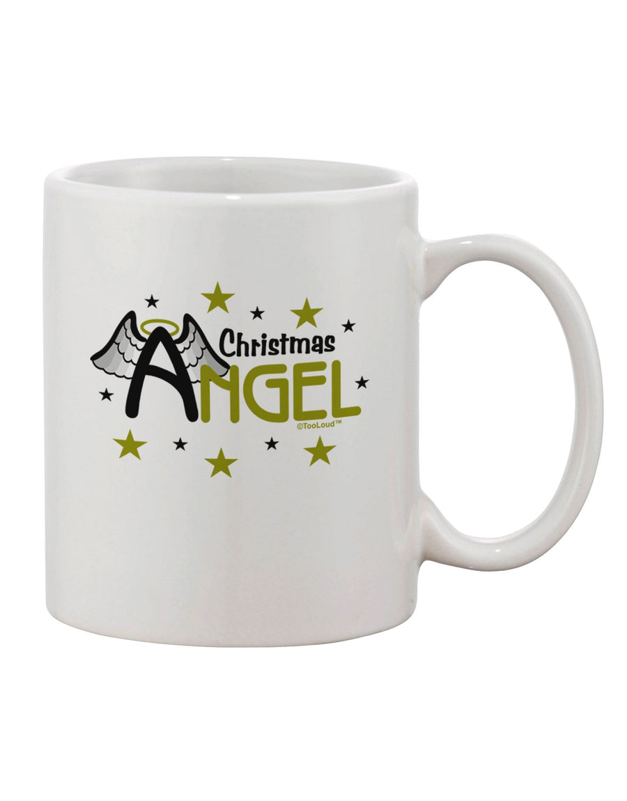 Elegant Christmas Angel Text Printed 11 oz Coffee Mug - TooLoud-11 OZ Coffee Mug-TooLoud-White-Davson Sales