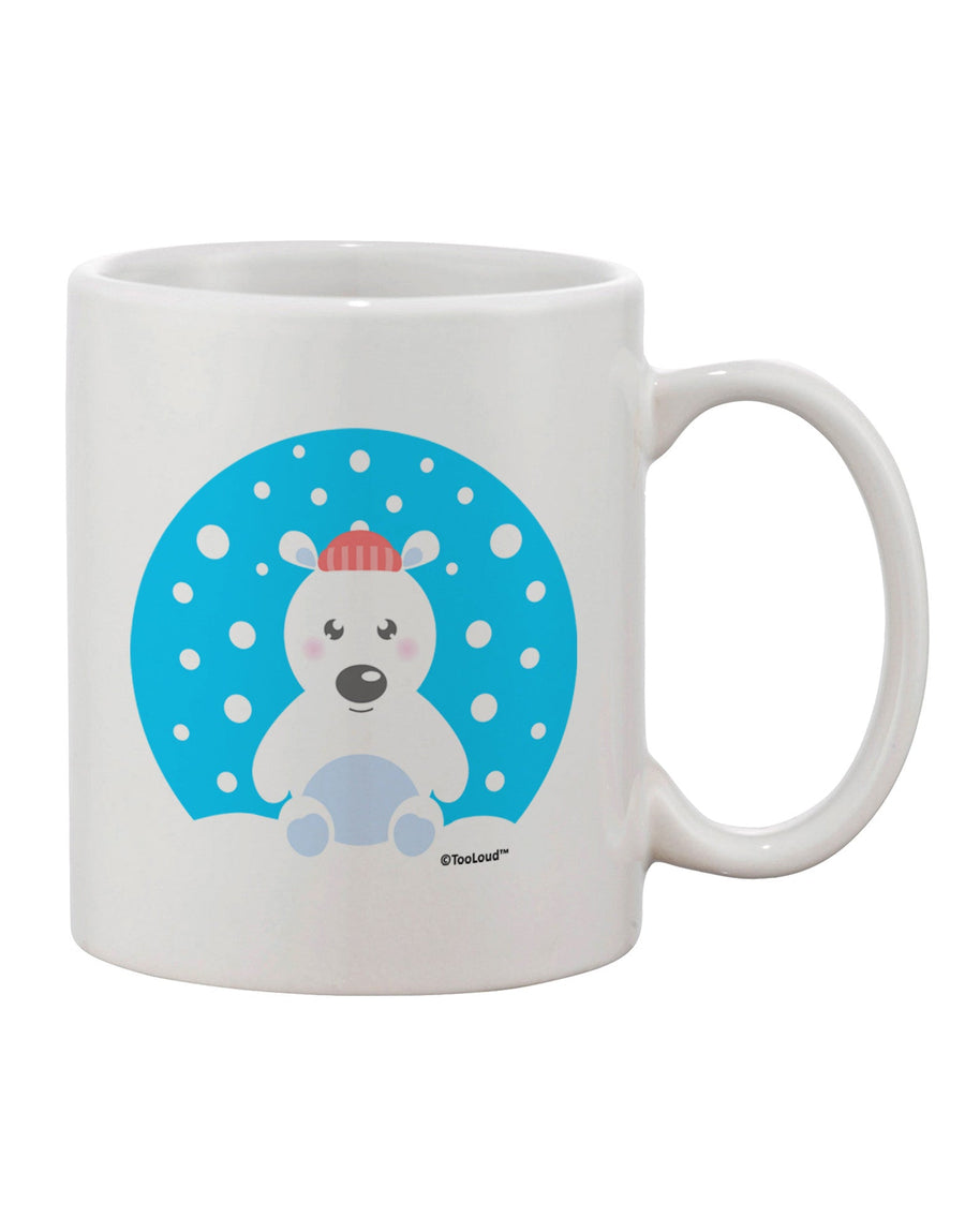 Elegant Christmas-themed 11 oz Coffee Mug featuring a Charming Polar Bear Design - TooLoud-11 OZ Coffee Mug-TooLoud-White-Davson Sales