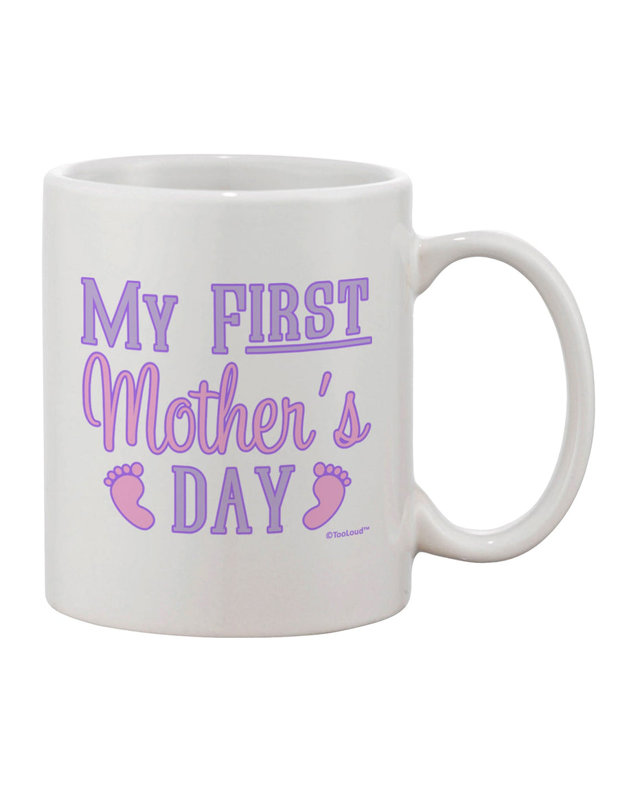 Elegant Commemoration of Motherhood - Baby Feet - Pink Printed 11 oz Coffee Mug by TooLoud-11 OZ Coffee Mug-TooLoud-White-Davson Sales