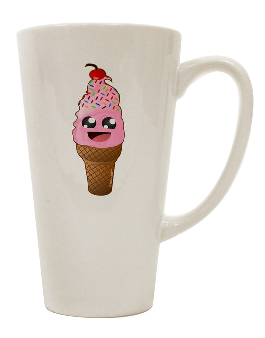 Elegant Conical Latte Coffee Mug with Adorable Ice Cream Cone Design - TooLoud-Conical Latte Mug-TooLoud-White-Davson Sales