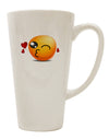 Elegant Conical Latte Coffee Mug with Kissy Face Emoji Design - TooLoud-Conical Latte Mug-TooLoud-White-Davson Sales